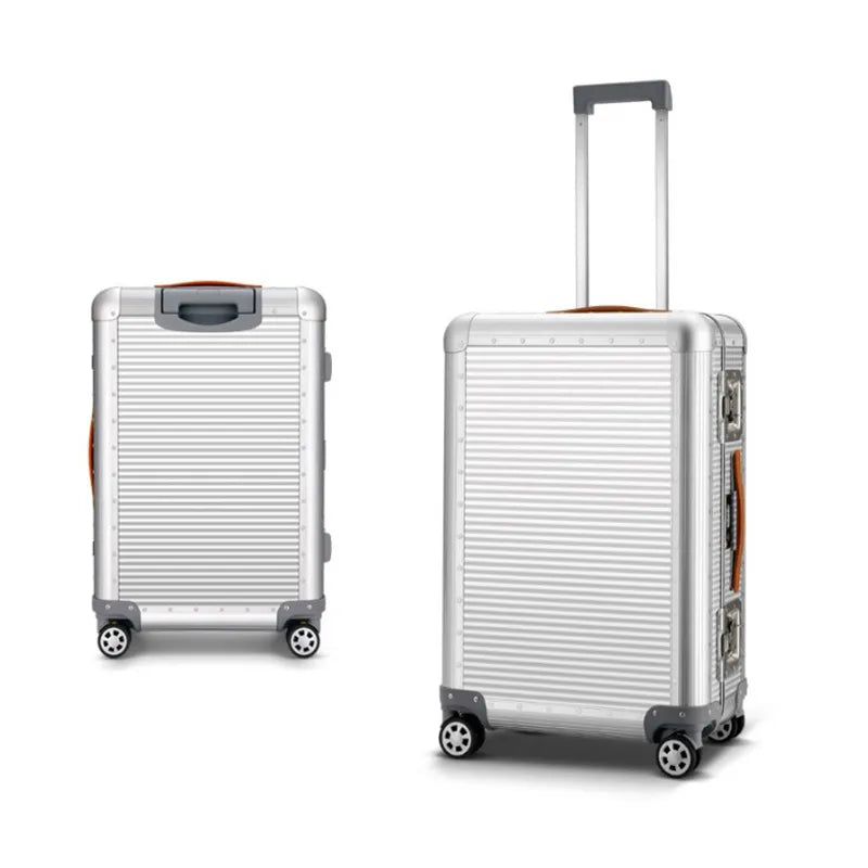 Aluminum Suitcase Spinner Hand Luggage Aluminium Travel Trolley Bags