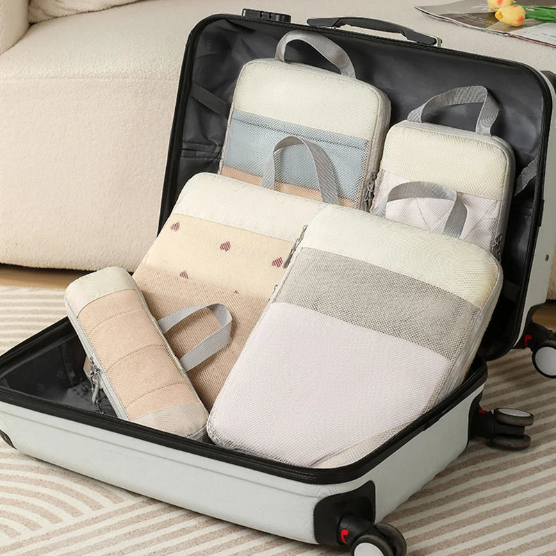 Organizer Set Mesh Visual Luggage Portable Lightweight Suitcase Bag