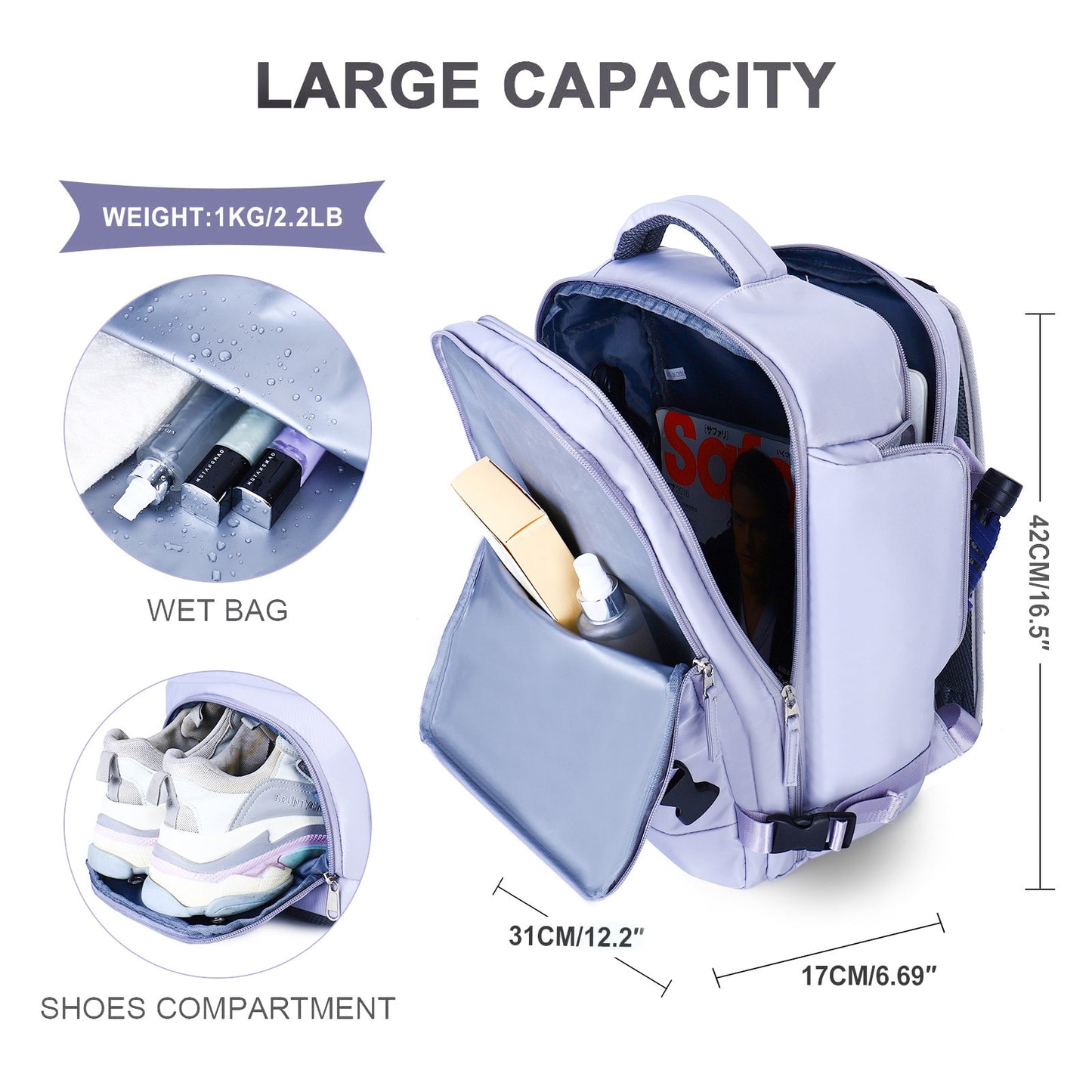 Travel Backpack Airplane Large Capacity Multi-Function Luggage