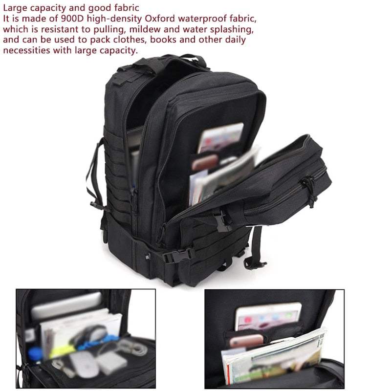 Military Tactical Backpack Men 50L /25L Waterproof luggage