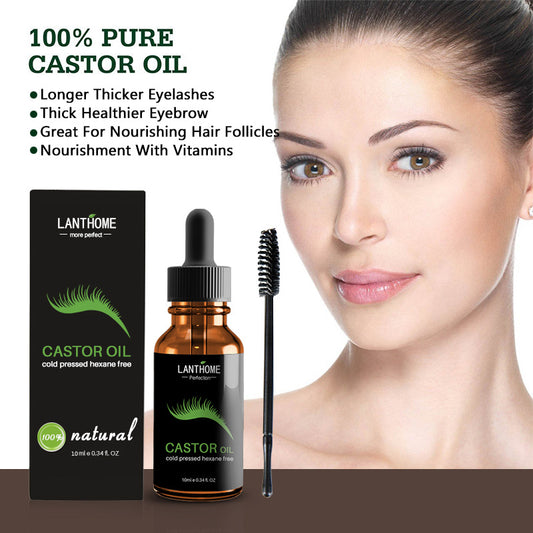 Lanthome Castor Oil for Hair Growth Serum Eyelash Growth Lifting Eyelashes Thick Eyebrow Growth Enhance Eye Lashes Serum Mascara