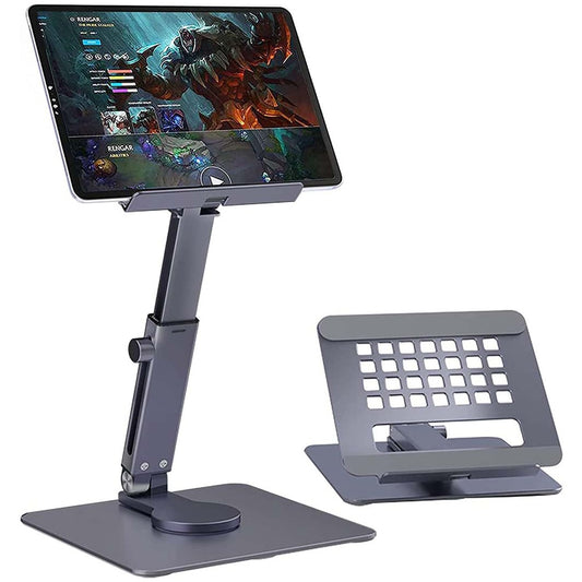 Aluminum Tablet Stand Desk Riser 360° Rotation Multi-Angle